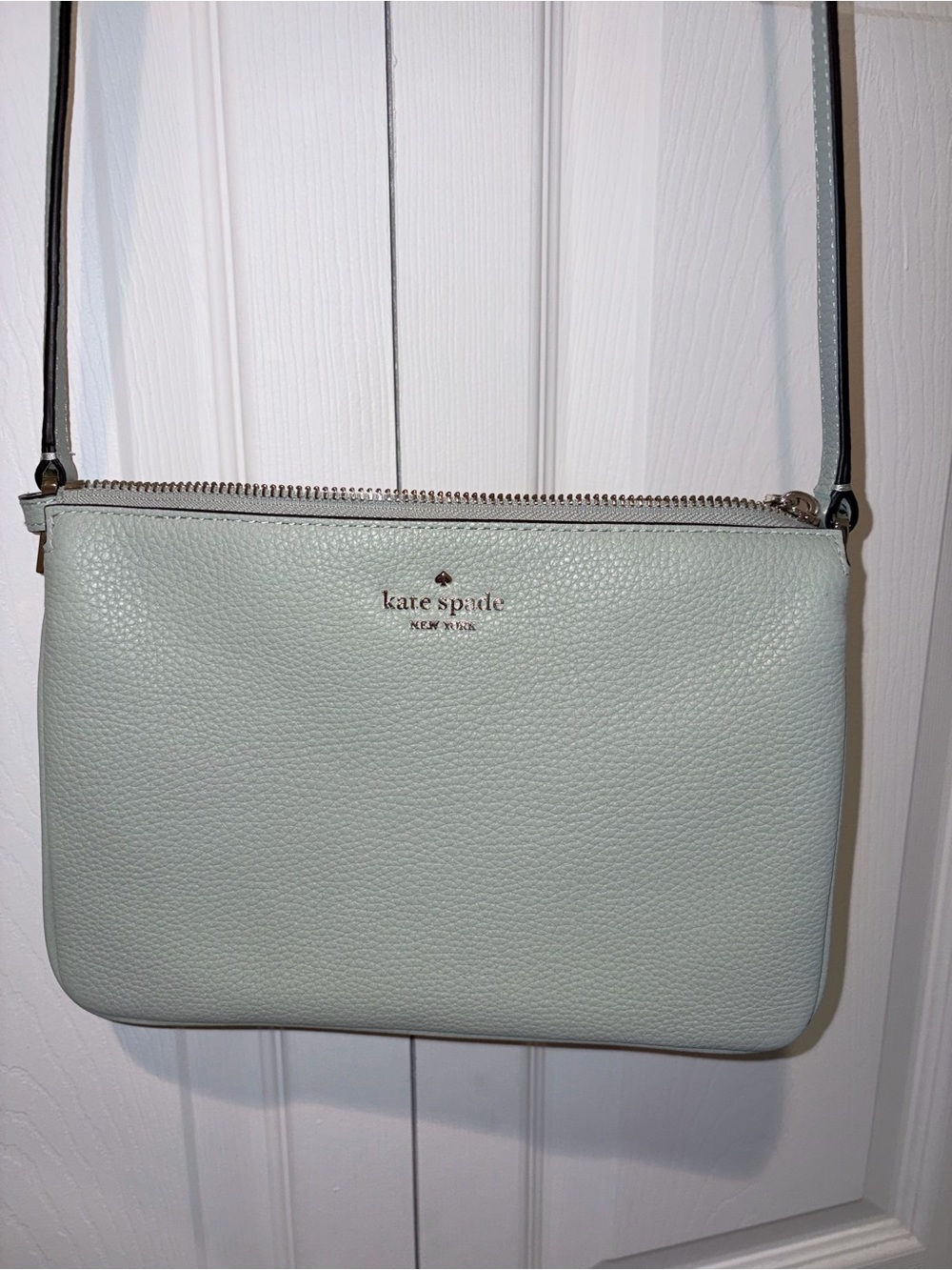 kate spade Mint Green Pebbled Leather Crossbody Bag